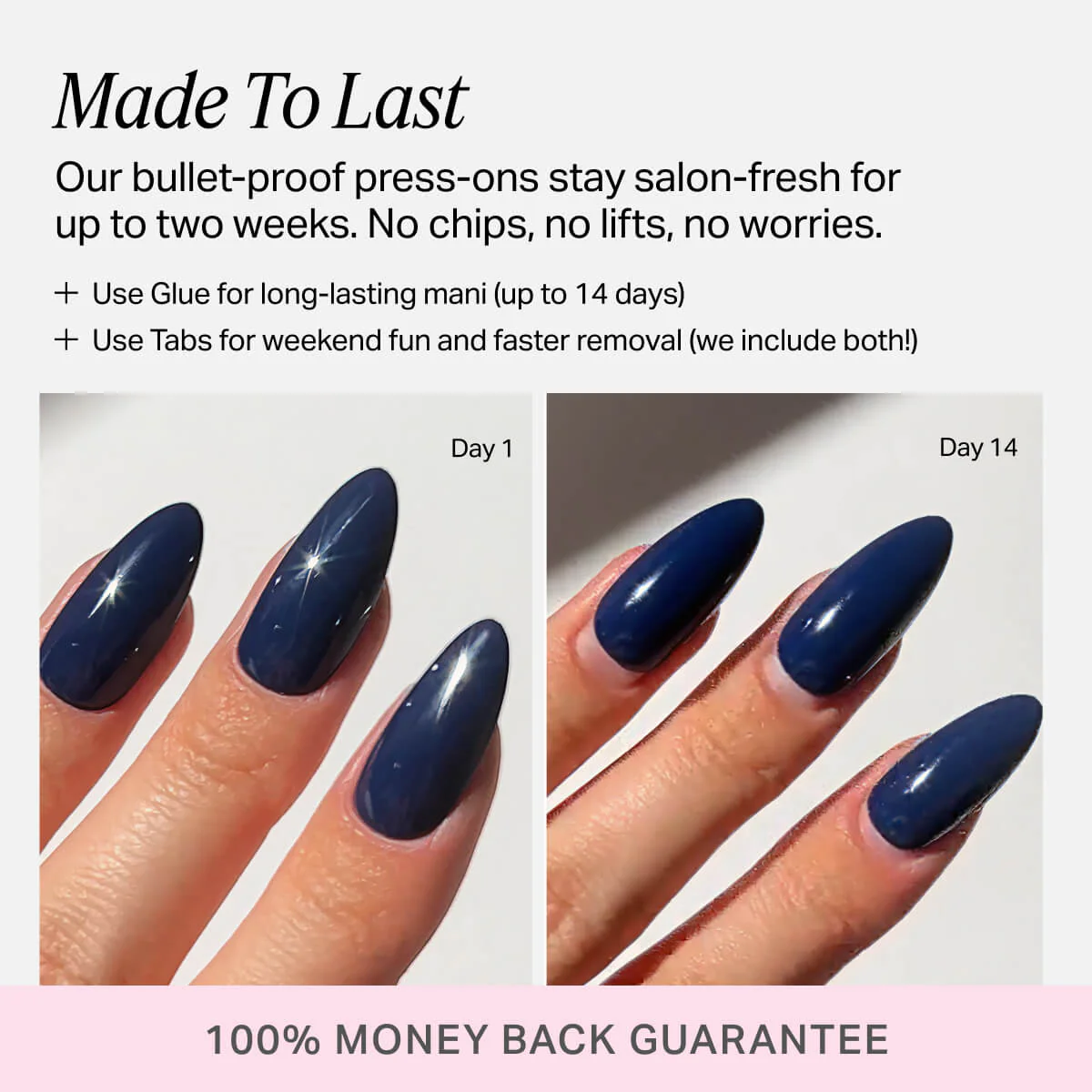 Ocean Blue Press On (Almond) - Image 7